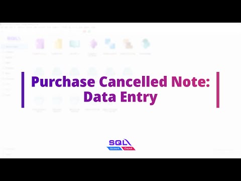 Create Purchase Cancelled Note