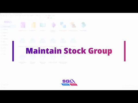 Maintain Stock Group