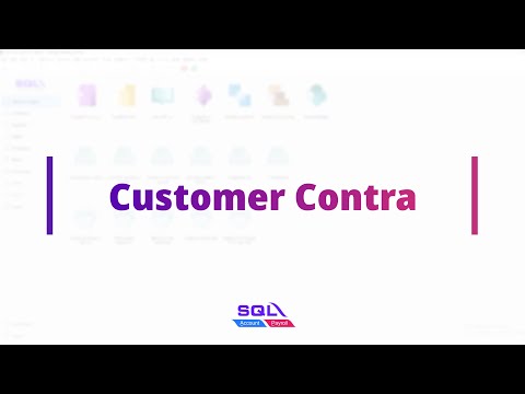 How To Process Customer Contra