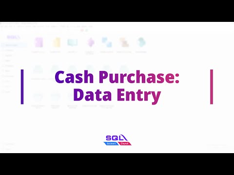 Create Cash Purchase