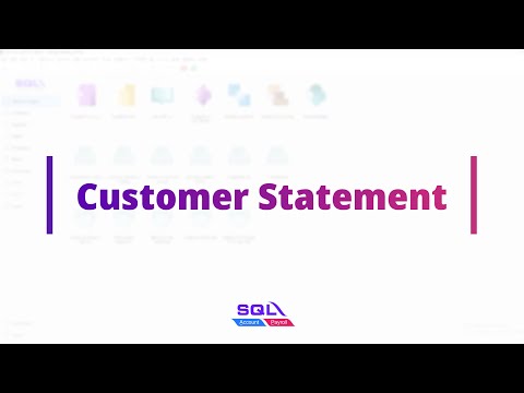 How To Generate Customer Statement